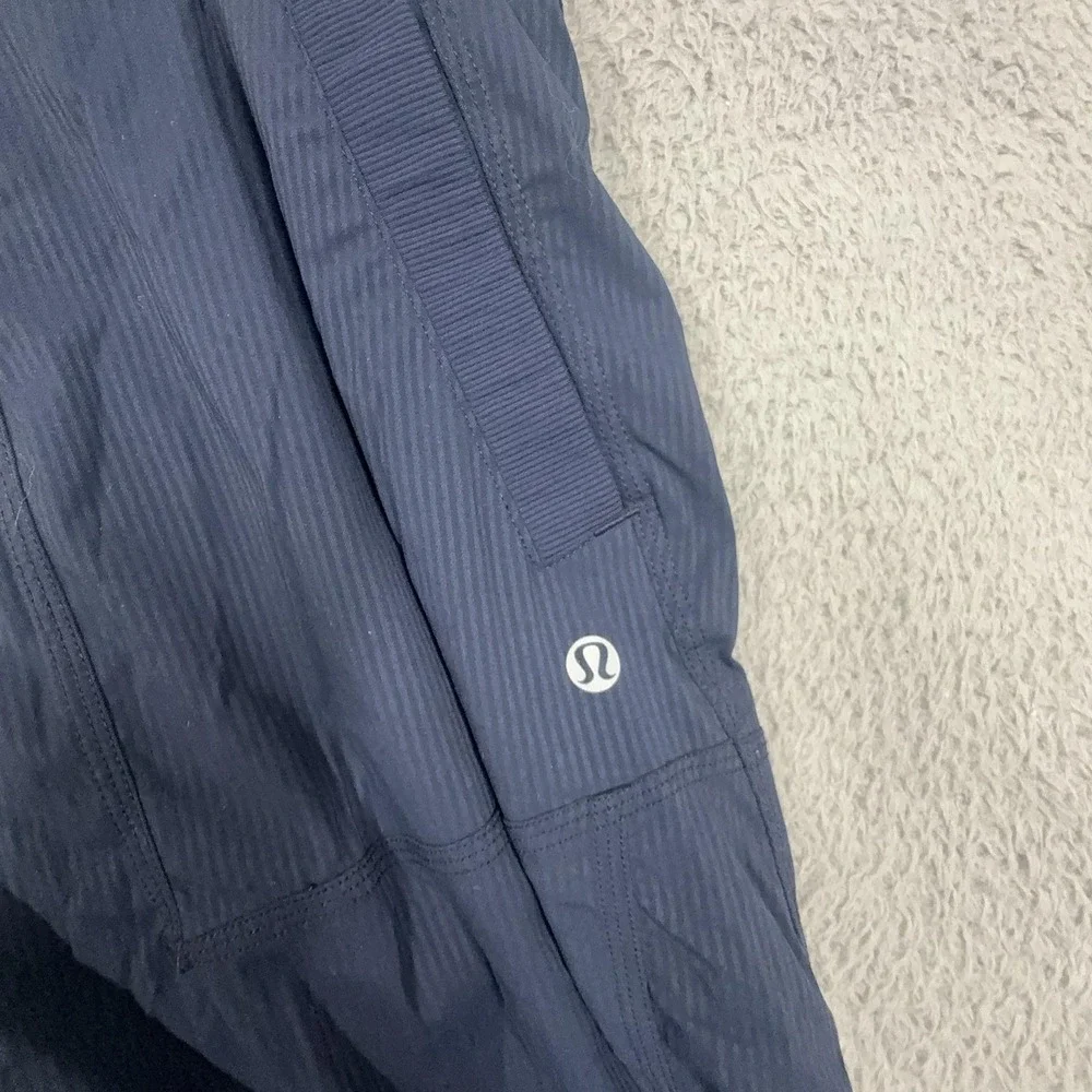 Lululemon Pants Womens 8 Blue Woven Track Drawstring Pockets Yoga Gym Activewear